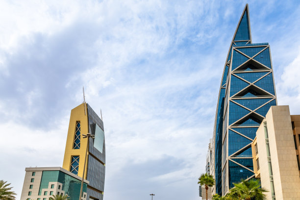 沙特阿拉伯利雅得Al Olaya市中心区的现代建筑图片下载