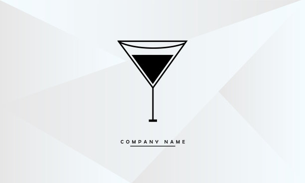 果汁玻璃和冰立方标志扁平图标图片下载