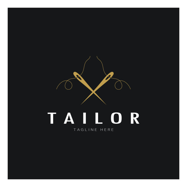 裁缝标志图标插画模板结合了衣服纽扣，线和缝纫机，用于服装产品设计，对流公司，时尚的矢量形式图片下载