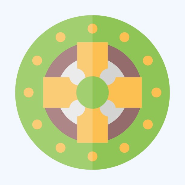 图标的硬币。与凯尔特符号有关的。平的风格。简单的设计可编辑。简单的说明图片下载