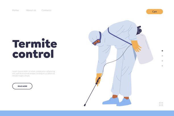 白蚁防治登陆页面模板，提供家庭卫生消毒在线服务图片下载
