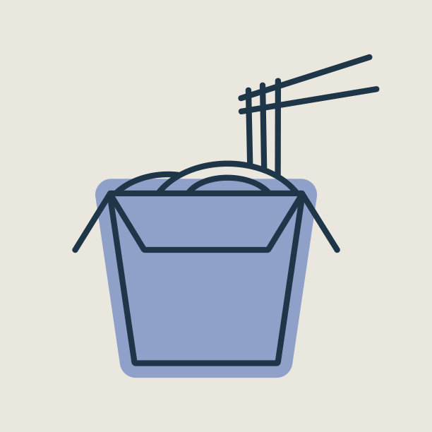 面条在细线盒用筷子图片下载