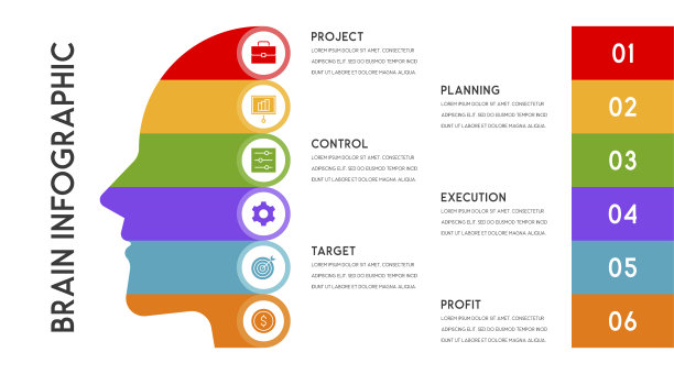 矢量人头和其他元素的信息图表图片下载