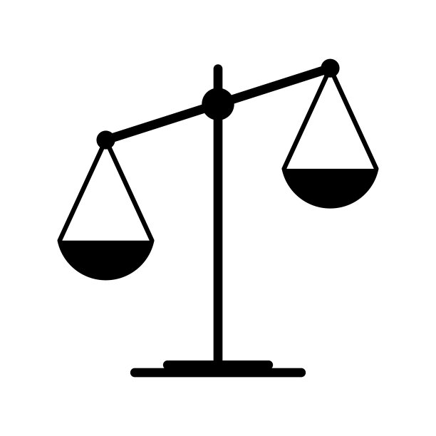 比例相等图标，律师犯罪网站标志，保护平衡隔离矢量插图图片下载