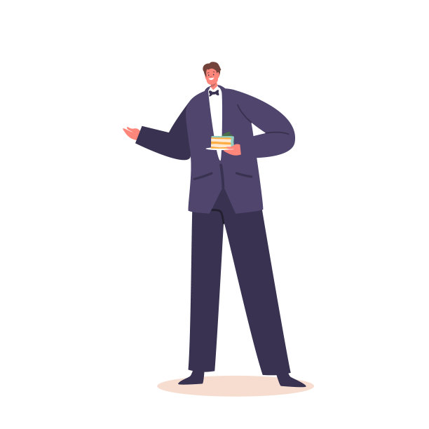 新郎角色开心地笑着，在他的大日子里，他享受着一片蛋糕，品尝着甜蜜和颓废的味道图片下载