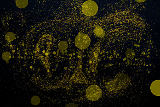 彩色黄金散景背景的圣诞灯和新年图片下载