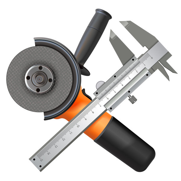 矢量金属加工概念与圆盘锯和卡钳图片下载