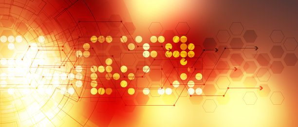 黄金高科技电路板背景图片下载