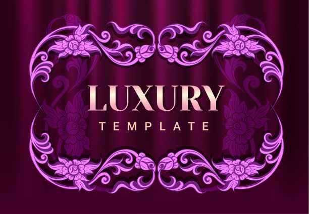 装饰性的亚洲传统艺术框架。粉红色的轮廓花边。为请柬和贺卡插图。图片下载