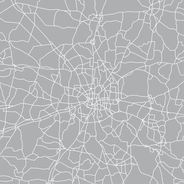 雷恩城市地图-城镇街道平面图。道路规划图。城市环境、建筑背景。向量图片下载