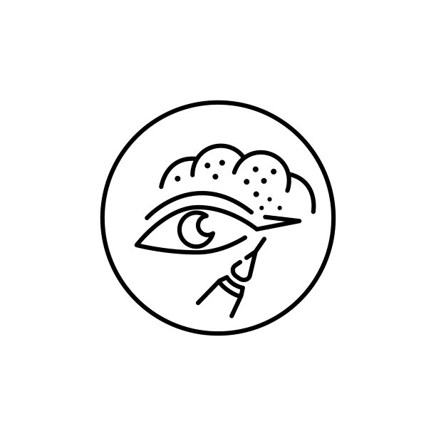 永久彩妆线图标集。粉末线图标。微刀片，纹身机，纹身艺术家的偶像。矢量图图片下载