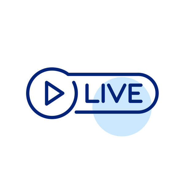 直播播放按钮。广播、音乐或在线视频。像素完美的图标图片下载