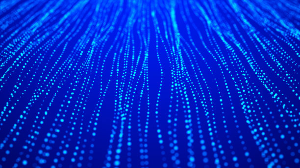 发光粒子。抽象的未来主义背景从许多发光点。尘埃粒子。三维渲染图片下载