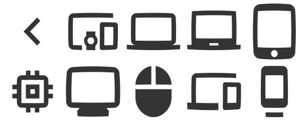 一组10个图标硬件矢量收集细线Web图标。简单的设置。手机和网页。图片下载