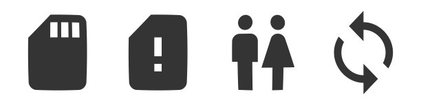 一组4个图标通知。现代细线图标。设置质量图标。线性符号集。图片下载