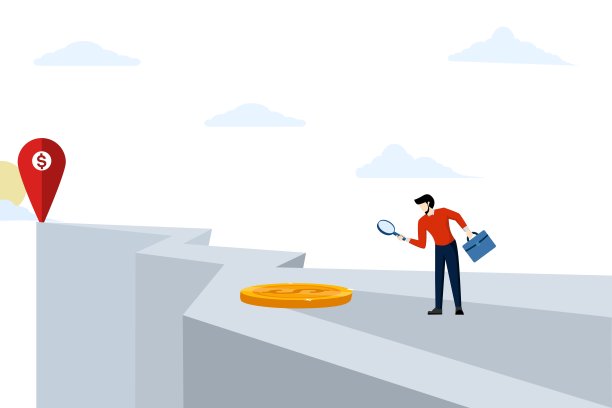 通往财务成功之路。金融导航。赚取额外收入或增加工资。公司发展方向。商人拿着放大镜搜索和追踪资金的踪迹。图片下载