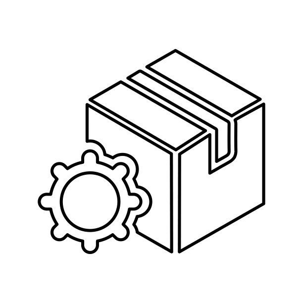 盒子，快递，包装图标。线条、轮廓设计。图片下载