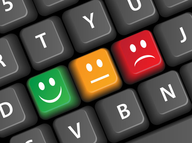 矢量插图的键盘与客户调查的关键图片下载