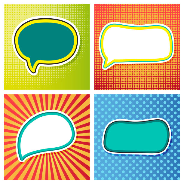 摘要语音气泡模板布局设计图片下载