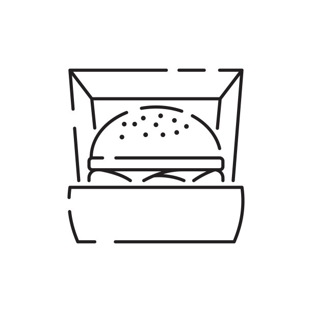 汉堡图标矢量隔离在白色背景上，汉堡或快餐标志，薄符号或线条元素的轮廓风格。零食、垃圾食品和肥胖图片下载