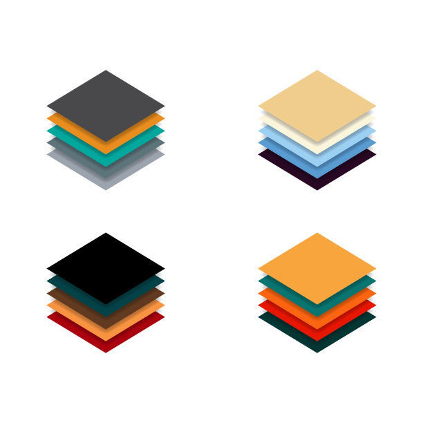 分层纸的颜色堆叠设置图片下载