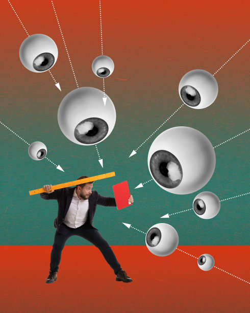 商人、雇员与对手、商业竞争者战斗。为事业成功而努力。当代艺术拼贴。图片下载