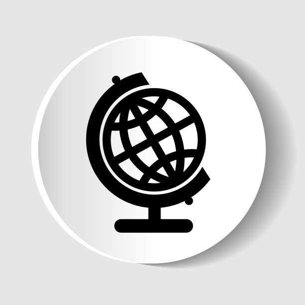 白色背景上的世界图标，矢量插图图片下载