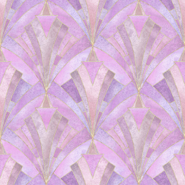 装饰艺术风格的几何形式，多色无缝图案背景图片下载