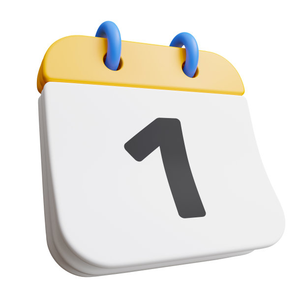 3d渲染日历图标隔离。图片下载