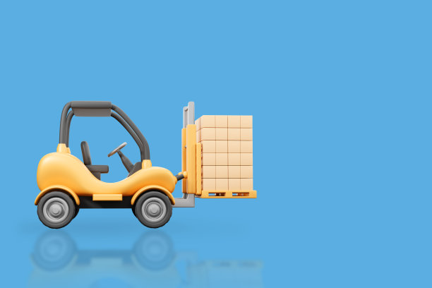 带有反光的时尚叉车装载箱图片下载