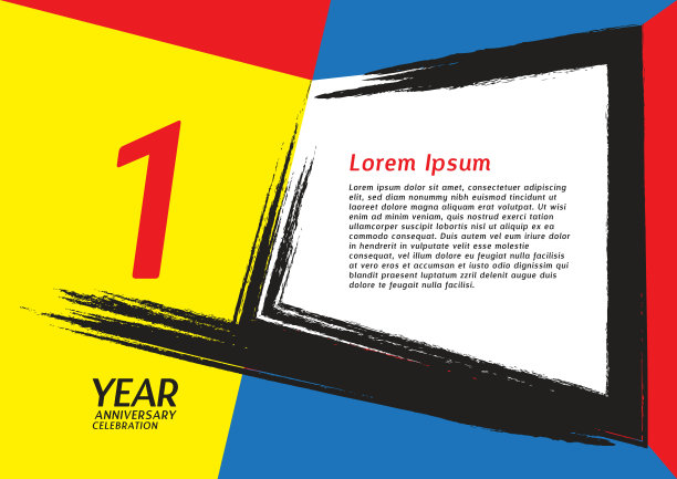 1周年庆典在现代背景的海报，横幅，传单，传单，小册子，网页，邀请或贺卡，1号设计，1岁生日邀请，周年纪念标志图片下载