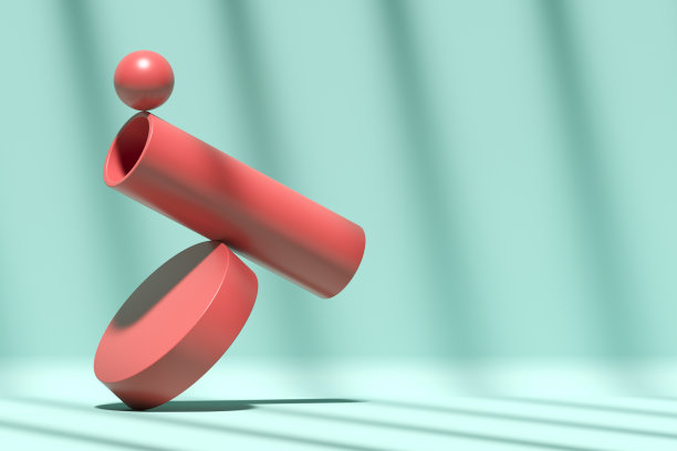 几何形状在不可能的平衡图片下载