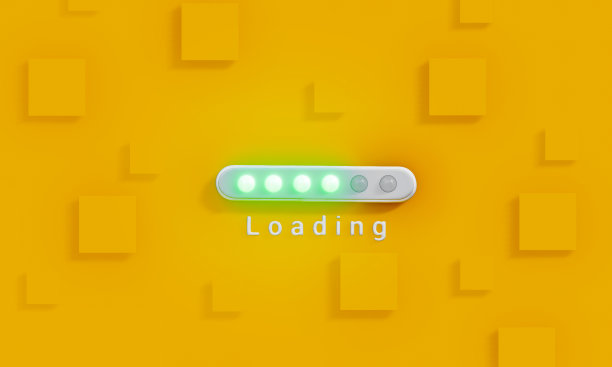 黄色橙色背景的加载条图片下载