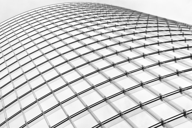 一个抽象的现代建筑的全画幅照片图片下载