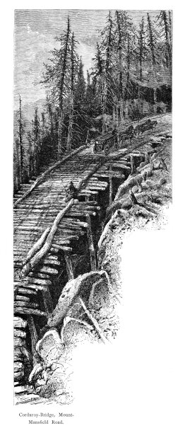 曼斯菲尔德山灯芯绒桥，佛蒙特州，美国，北美地理图片下载