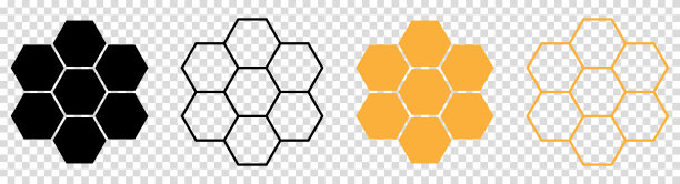 蜂窝或分子结构图标图片下载