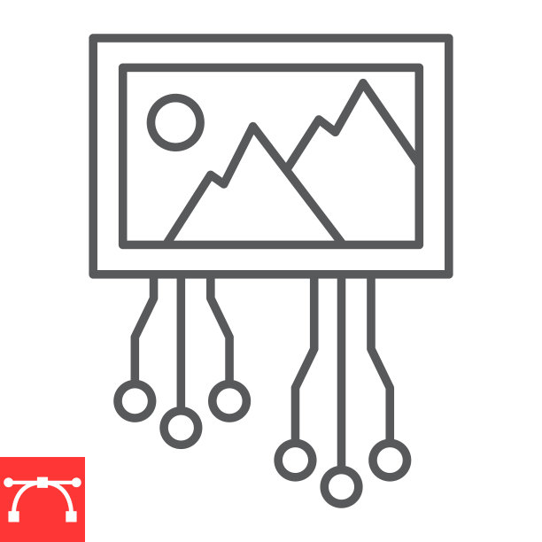 人工智能生成的图像线条图标图片下载