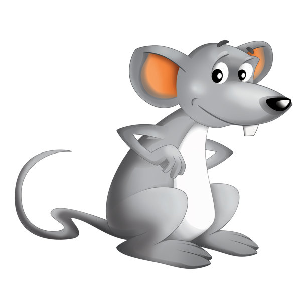 欢快的卡通场景与快乐农场老鼠有乐趣孤立插图的孩子图片下载