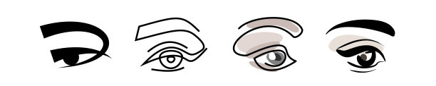 眼睛图标集。化妆,视觉图片下载