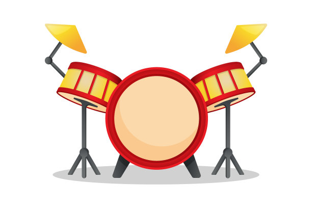 鼓，乐器，矢量插图图片下载