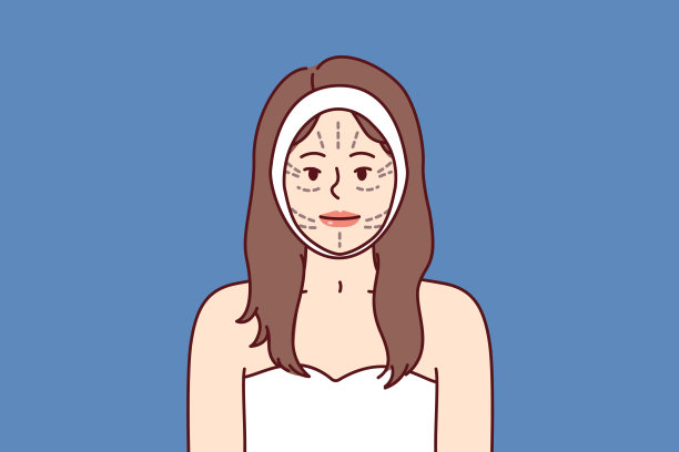 脸上有皱纹的女性，等待整形外科医生或美容师做整容手术图片下载