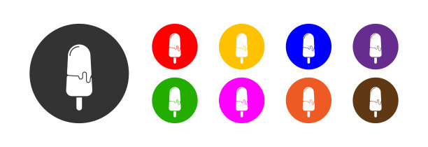 冰淇淋在棍子上的图标。图片下载