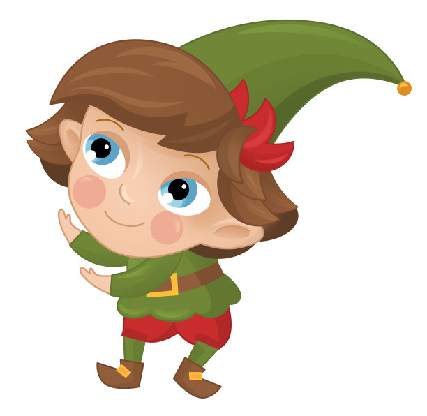 卡通场景用五彩缤纷的快乐开朗的小矮人孤立插图供儿童使用图片下载