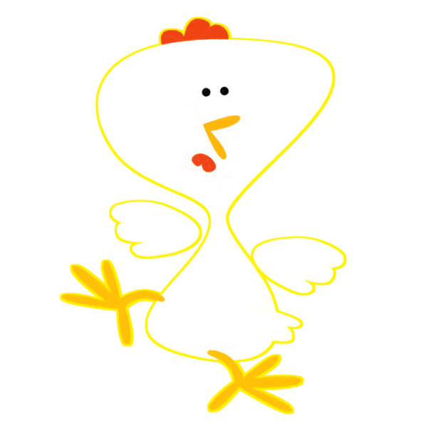 卡通场景与快乐鸡公鸡插图的孩子图片下载