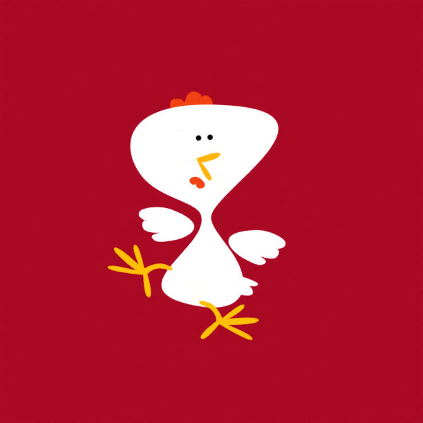 卡通场景与快乐鸡公鸡插图为儿童图片下载