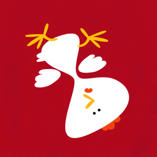 卡通场景与快乐有趣的鸡公鸡插图的孩子图片下载