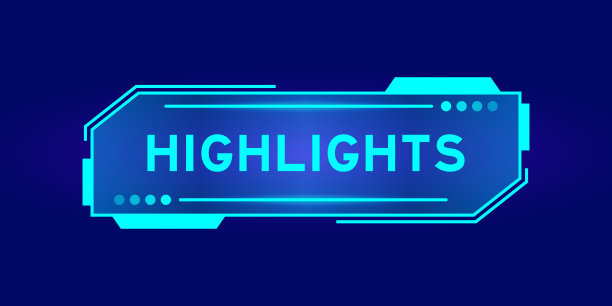 未来hud横幅，有文字突出显示在蓝色背景的用户界面屏幕上图片下载