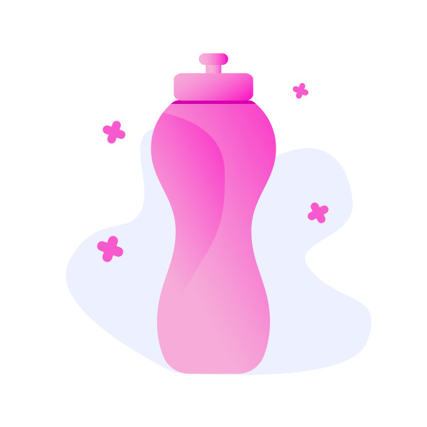 运动瓶水粉红色的颜色。图片下载