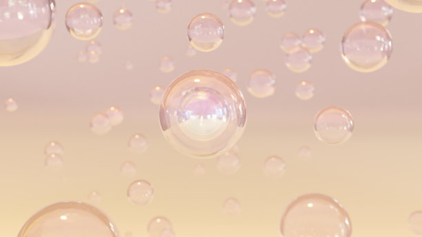 化妆品精华液泡沫在明亮的背景。图片下载