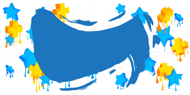 蓝色涂鸦演讲泡沫在彩色背景。抽象的现代街头艺术装饰背景以城市绘画的风格表现。图片下载